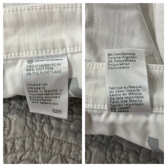 NWT AG-ED Hailey Cutoff White Boyfriend Denim Stretch Shorts Size 32 - Picture 12 of 15